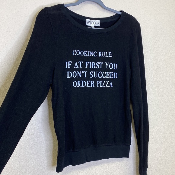 Wildfox Sweatshirt Pizza Cooking Rule NWT Size XS - Picture 4 of 10